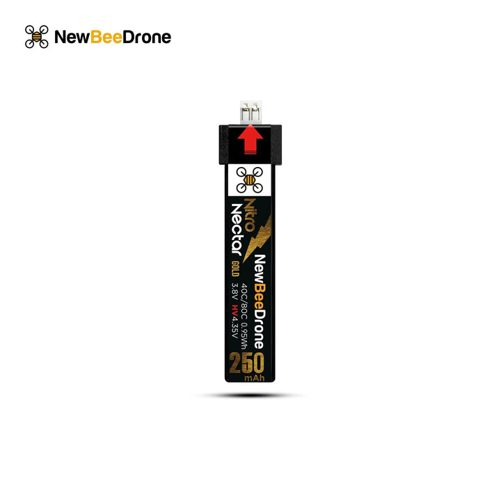 Batterie LiPo HV NewBeeDrone Nitro Nectar Gold 250mAh 1S (4 batteries)
