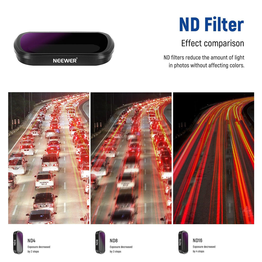 Kit de filtro de lente magnético NEEWER para cámara de bolsillo DJI Osmo