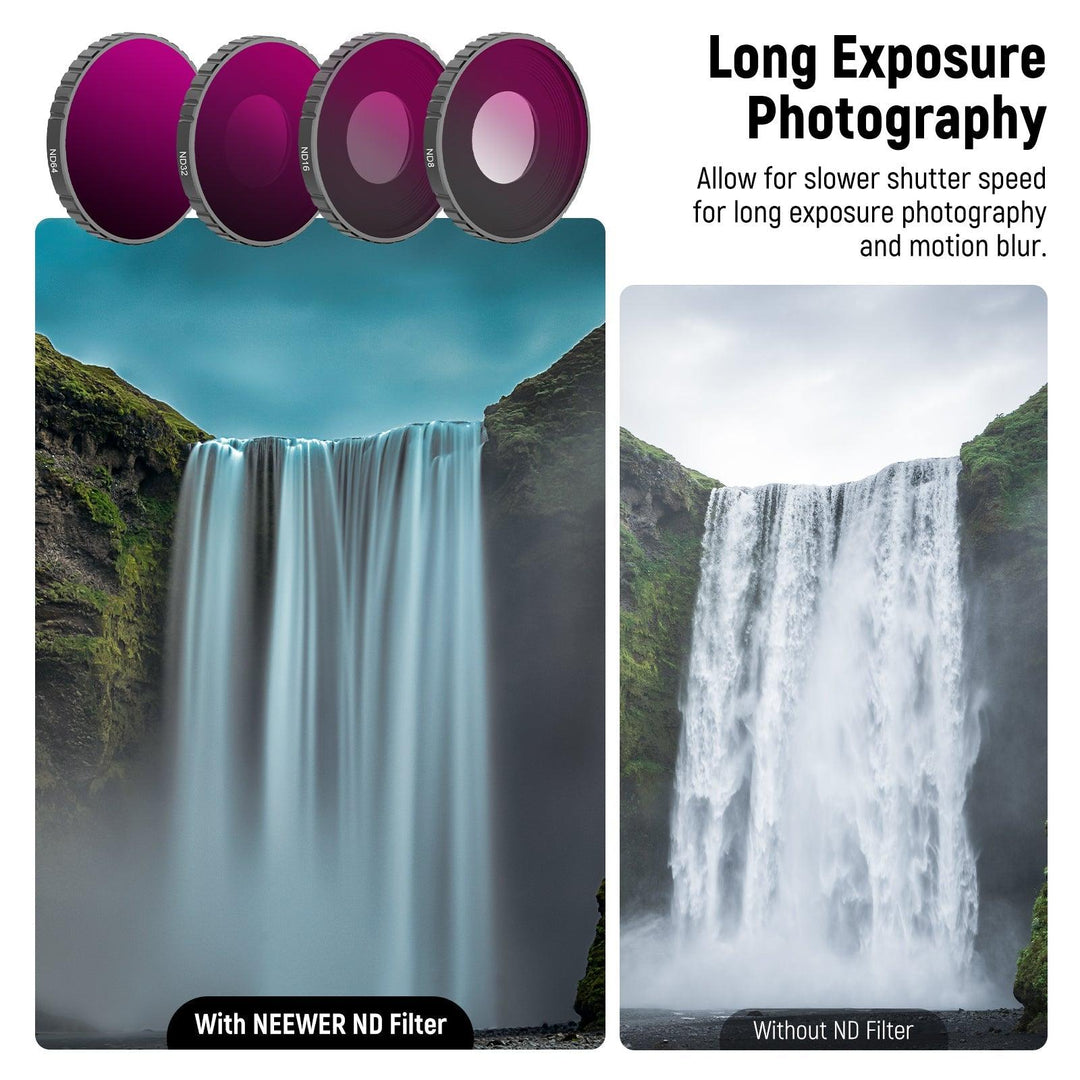 Kit de filtros ND FL-A3 de 5 piezas NEEWER para DJI Osmo Action 3