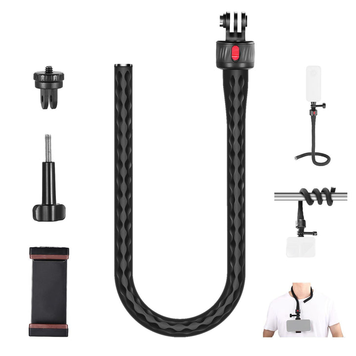 Abrazadera de montaje de liberación rápida flexible NEEWER GP-17 compatible con GoPro Insta360 DJI iPhone 15