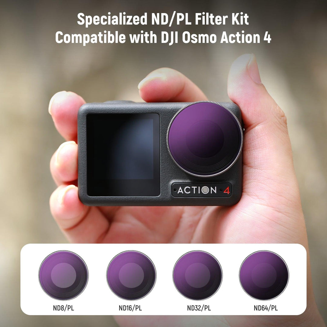 Juego de filtros ND/PL de NEEWER para DJI Osmo Action 4