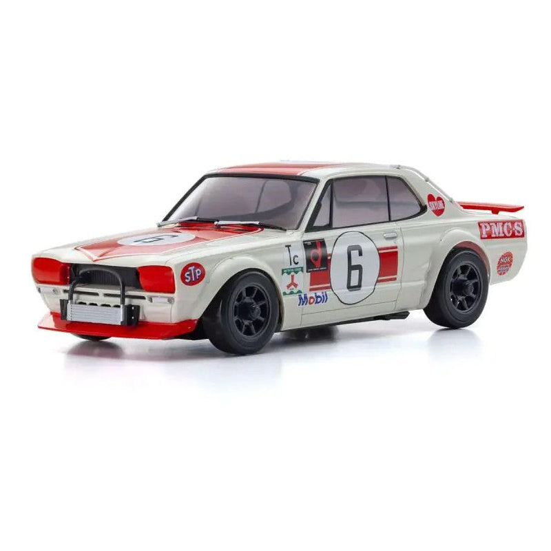 Kyosho 1972 Nissan Skyline White/Red 2000GT-R (KPGC10) Racing #6 Auto