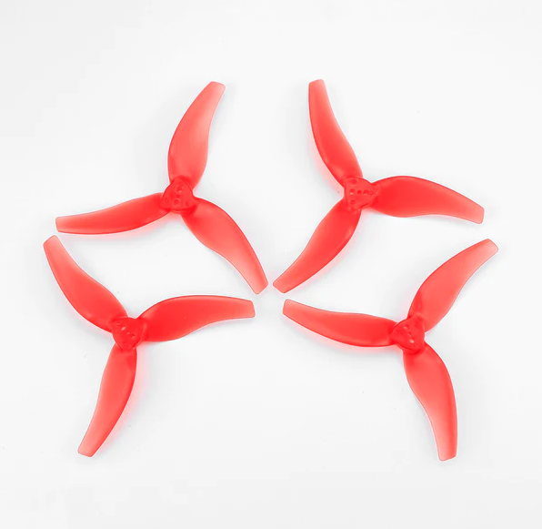 Emax Avia 3630-3 / 3.6" Tri-Blade Replacement FPV Drone Props for T Shaft (4 Pack) - Red