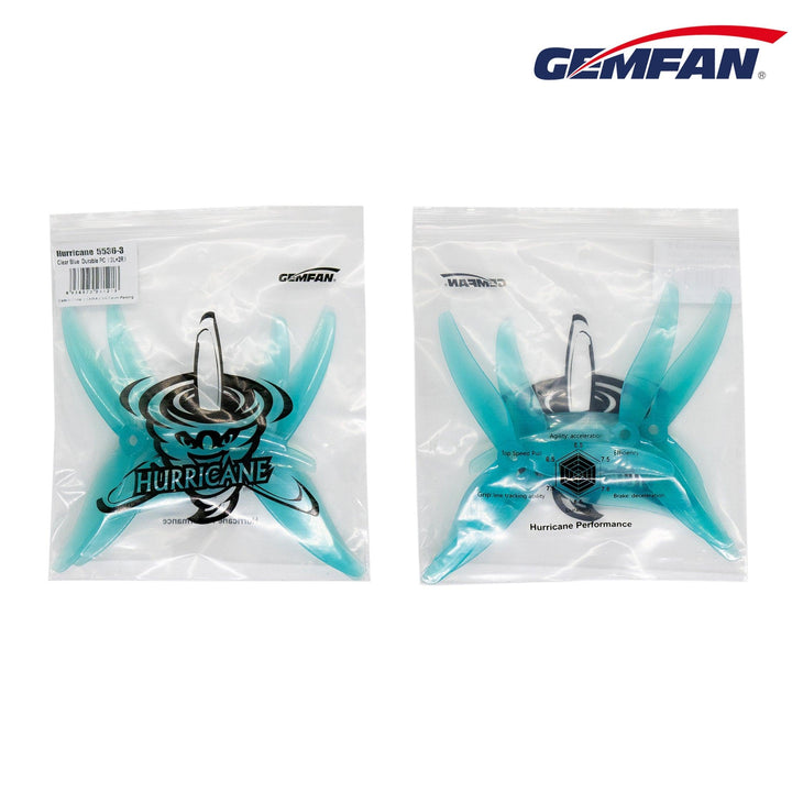 Hélice durable à trois pales Gemfan Hurricane 5536 de 5,5 pouces (2CW + 2CCW) - Choisissez la couleur