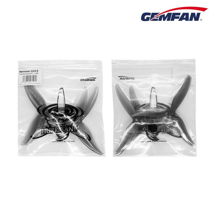 Hélice durable à trois pales Gemfan Hurricane 5536 de 5,5 pouces (2CW + 2CCW) - Choisissez la couleur