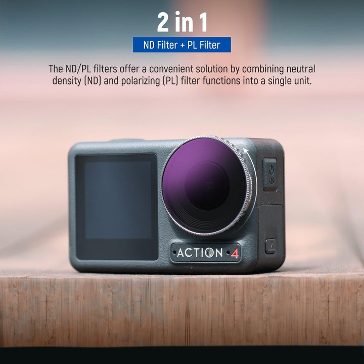 Juego de filtros ND/PL de NEEWER para DJI Osmo Action 4