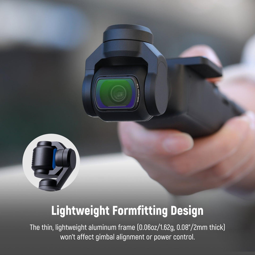 Kit de 4 filtros de difusión negros y ND magnéticos NEEWER FL-42 de 1/4" para DJI OSMO Pocket 3