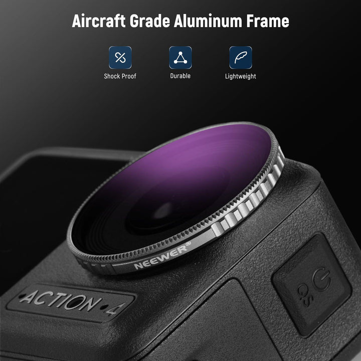 Juego de filtros ND/PL de NEEWER para DJI Osmo Action 4
