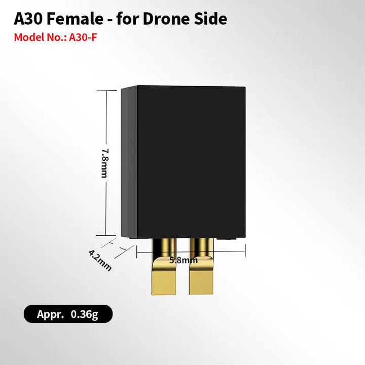 Conector macho y hembra GNB A30 sin cable, 5 piezas en 1 bolsa