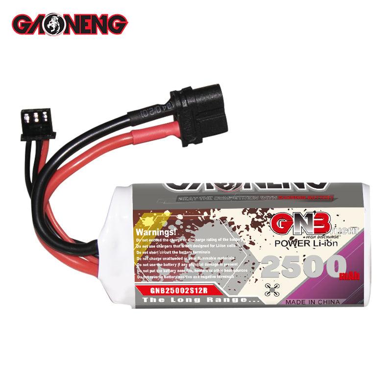Pack de batterie lithium-ion GNB 2500 mAh 7,4 V 2 S 12 C 18650 longue portée FPV