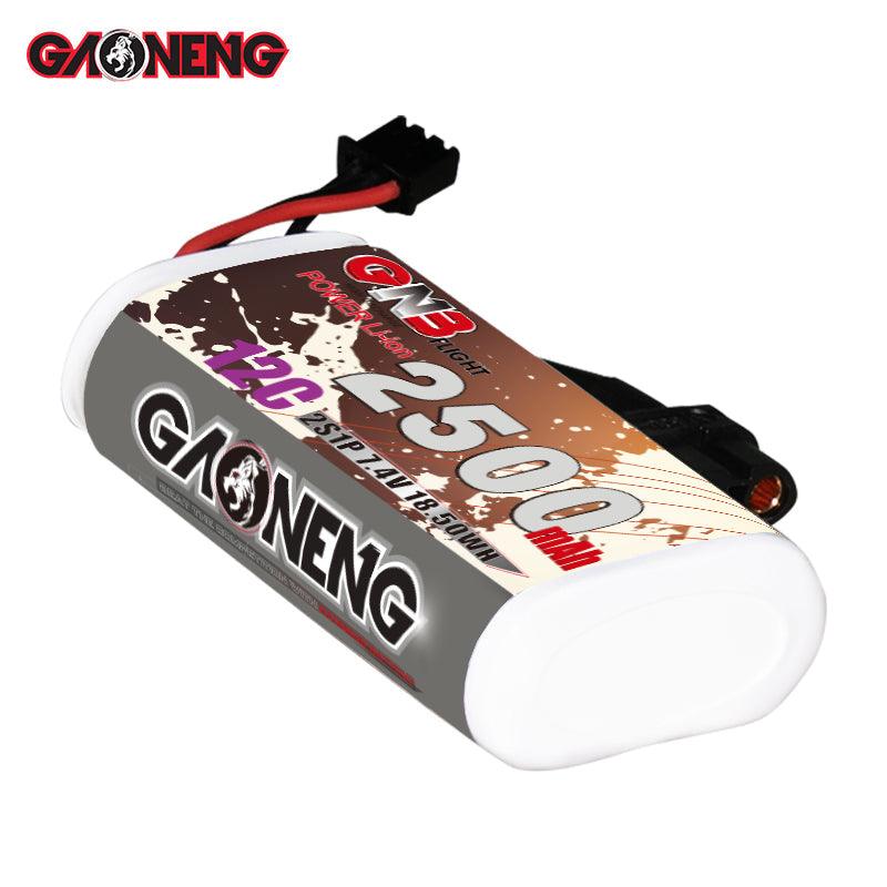 Pack de batterie lithium-ion GNB 2500 mAh 7,4 V 2 S 12 C 18650 longue portée FPV