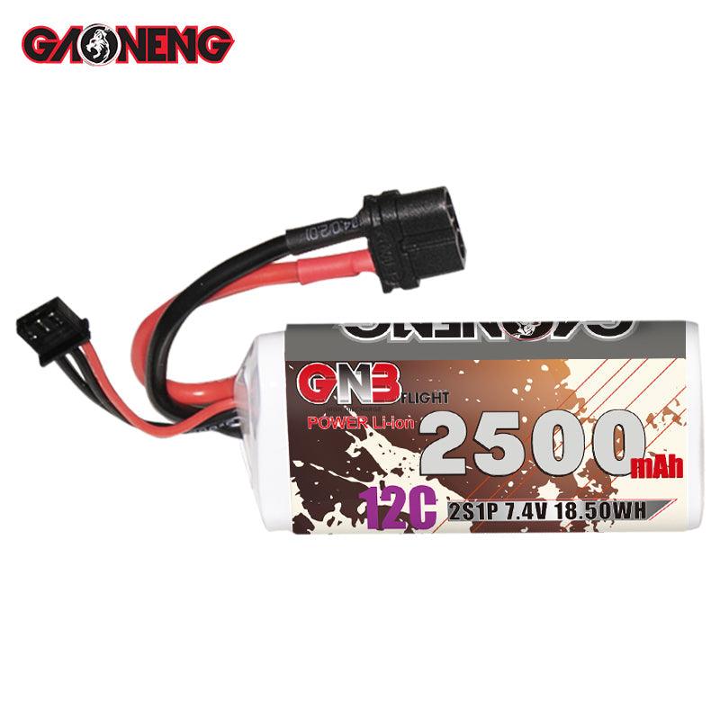 Pack de batterie lithium-ion GNB 2500 mAh 7,4 V 2 S 12 C 18650 longue portée FPV