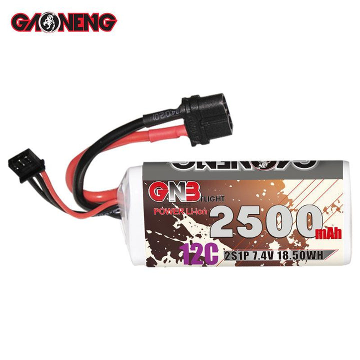 Pack de batterie lithium-ion GNB 2500 mAh 7,4 V 2 S 12 C 18650 longue portée FPV