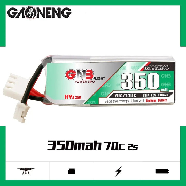 Batterie GNB 350 mAh 2 S 7,6 V HT 70 C 140 C