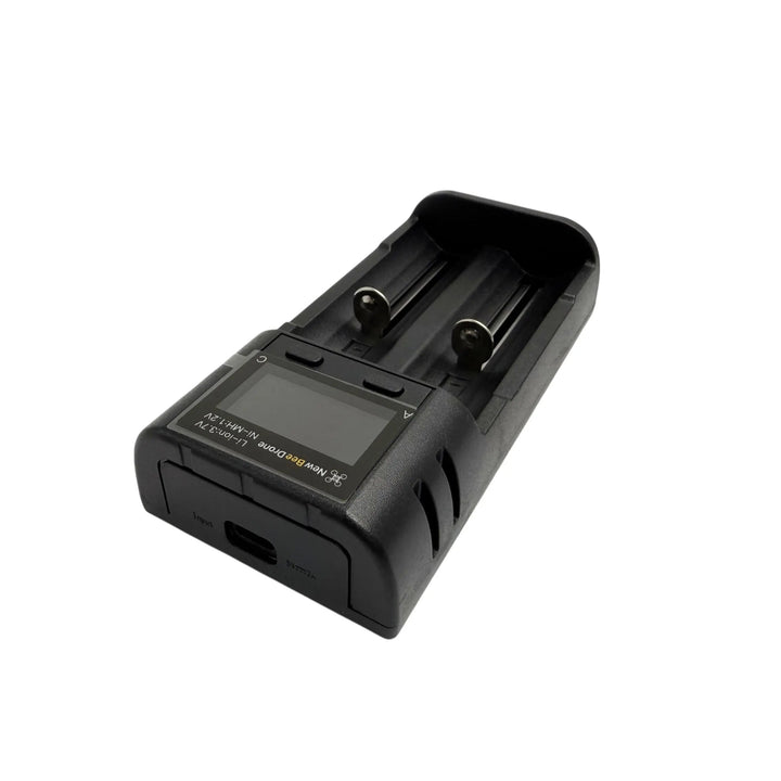 NewBeeDrone Nectar Injector Cylindro Charger – Dual-Slot USB-C Charger for 18650/21700 & NiMH/NiCD