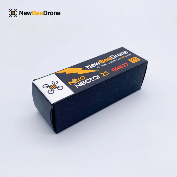 Batterie LiPo HV NewBeeDrone Nitro Nectar Gold 300mAh 2S avec GNB27 (2 batteries)