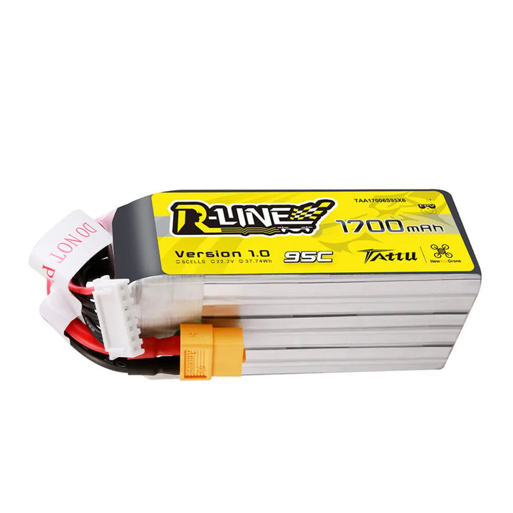 Batterie Lipo Tattu X NewBeeDrone R-Line 1700mAh 22,2V 95C 6S1P avec prise XT60