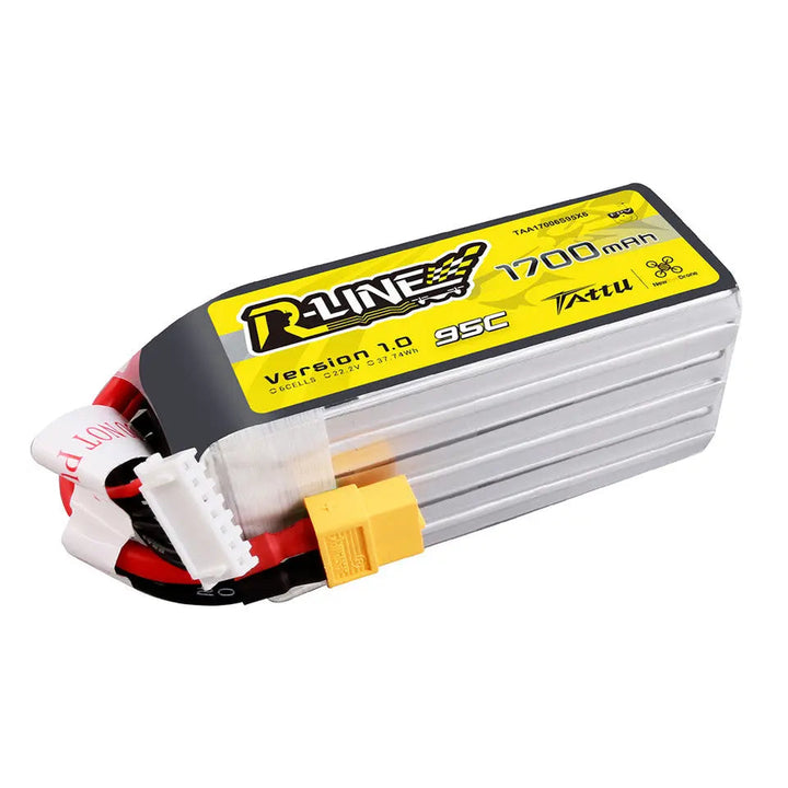 Batterie Lipo Tattu X NewBeeDrone R-Line 1700mAh 22,2V 95C 6S1P avec prise XT60