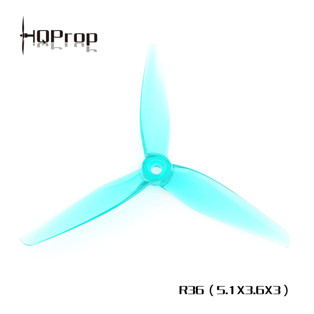 HQ Prop R36 - Bleu sarcelle clair (5,1 x 3,6 x 3) (2CW + 2CCW) - Polycarbonate