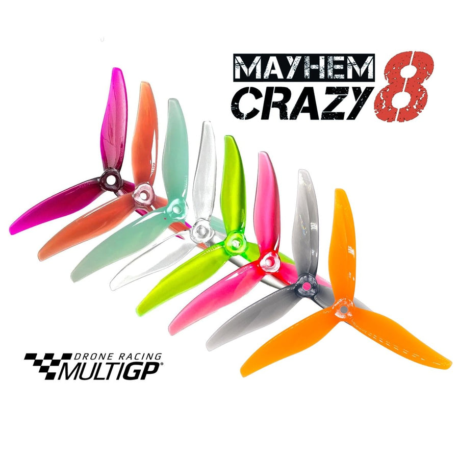 Gemfan MCK ReV3 "2024 MultiGP Mayhem" 51366 5128-3 / 5.1" Racing Props (4 Pack) - Choose Color at WREKD Co.