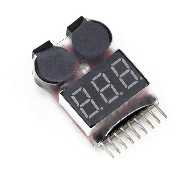 Testeur de tension de contrôleur de batterie LiPo 1-8S avec alarme de basse tension