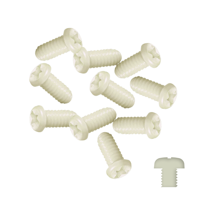 M1.4, PEEK, Phillips, Button Head Screws for Micro / Tiny Whoop Drone Motors (20pcs) - Choose Length at WREKD Co.