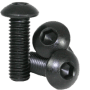 Vis à tête bombée M3 x 8 mm, acier (10 pièces) - Noir, 8 mm