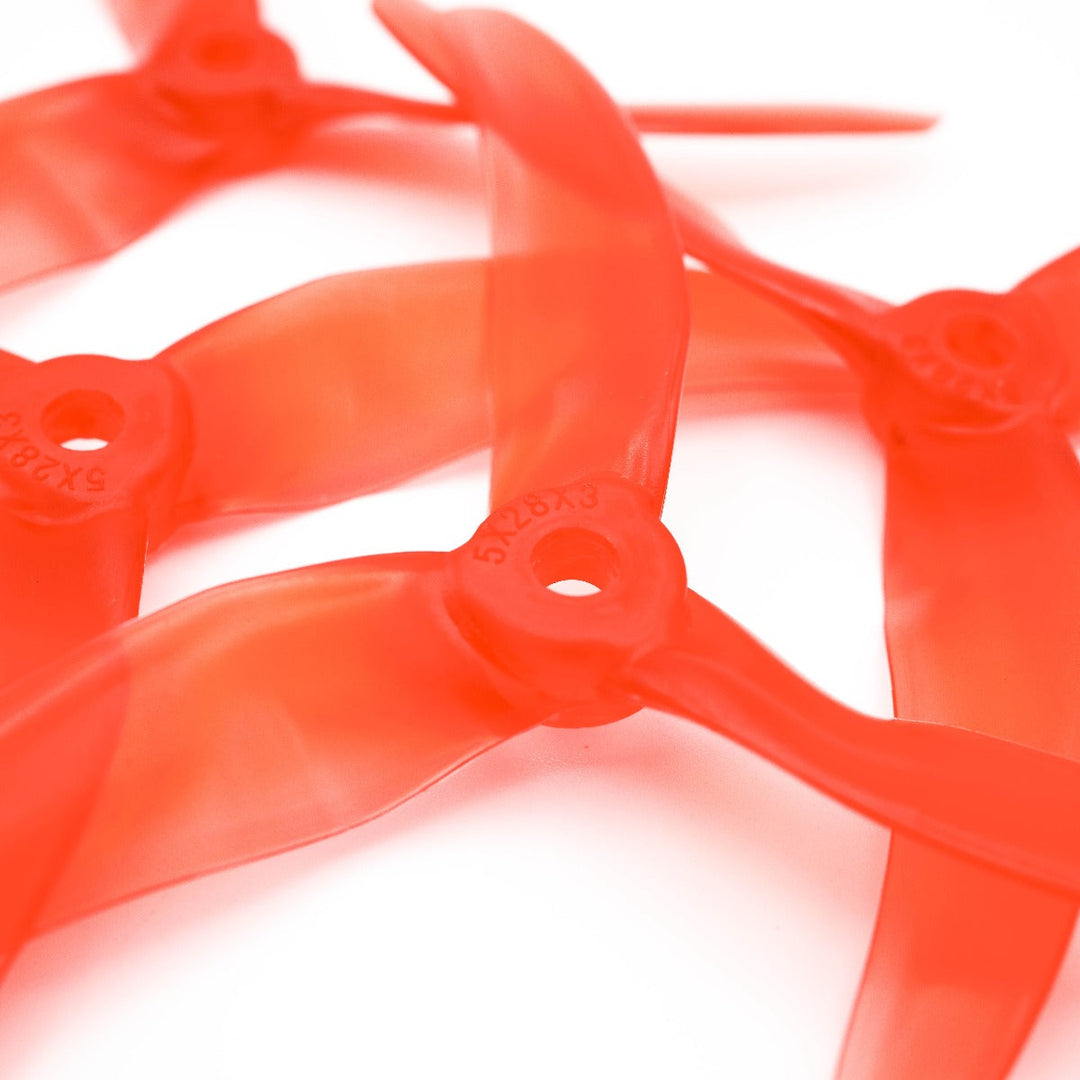 Hélices de rechange pour drone FPV à trois pales Emax Avan Scimitar 5028-3 / 5" (lot de 4) - Rouge