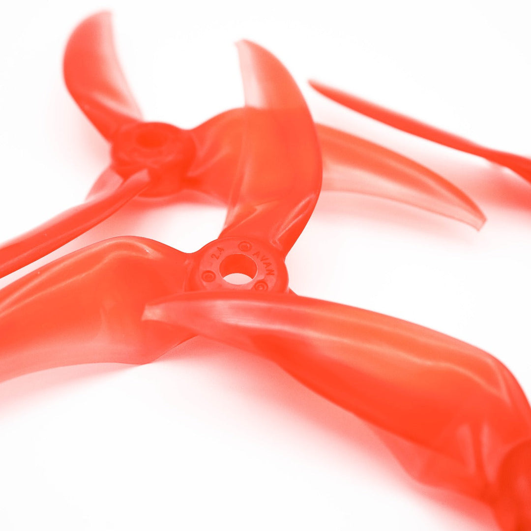 Hélices de repuesto para dron FPV de tres palas Emax Avan Scimitar 4024-3/4" (paquete de 4), color rojo