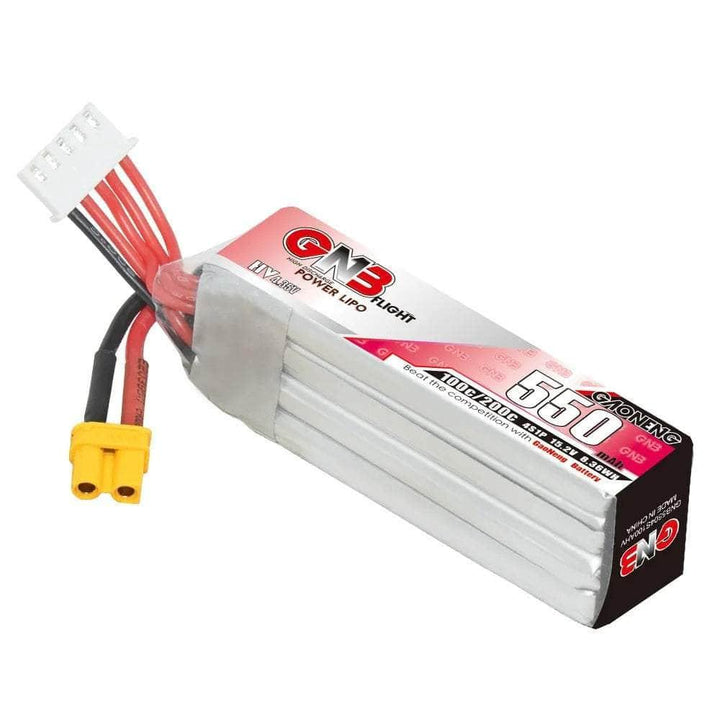 Gaoneng GNB 15.2V 4S 550mAh 100C LiHV Micro Battery (Long Type) - XT30 at WREKD Co.