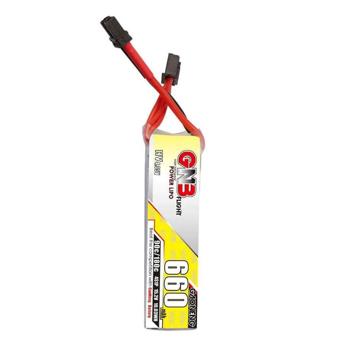 Gaoneng GNB 15.2V 4S 660mAh 90C LiHV Micro Battery (Long Type) - XT30 at WREKD Co.