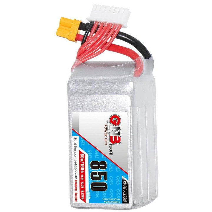 Gaoneng GNB 22.2V 6S 850mAh 80C LiPo Micro Battery (Square Type) - XT30 at WREKD Co.