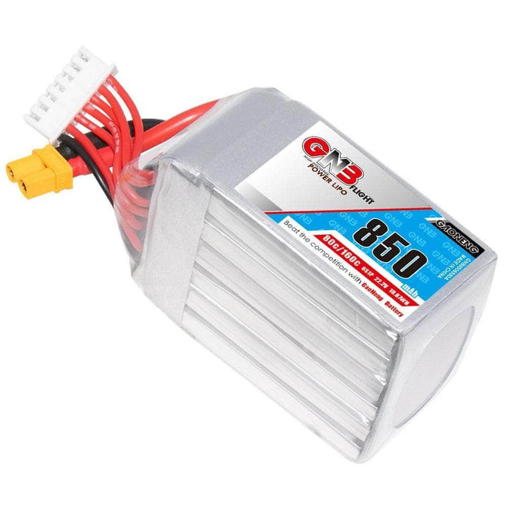 Gaoneng GNB 22.2V 6S 850mAh 80C LiPo Micro Battery (Square Type) - XT30 at WREKD Co.