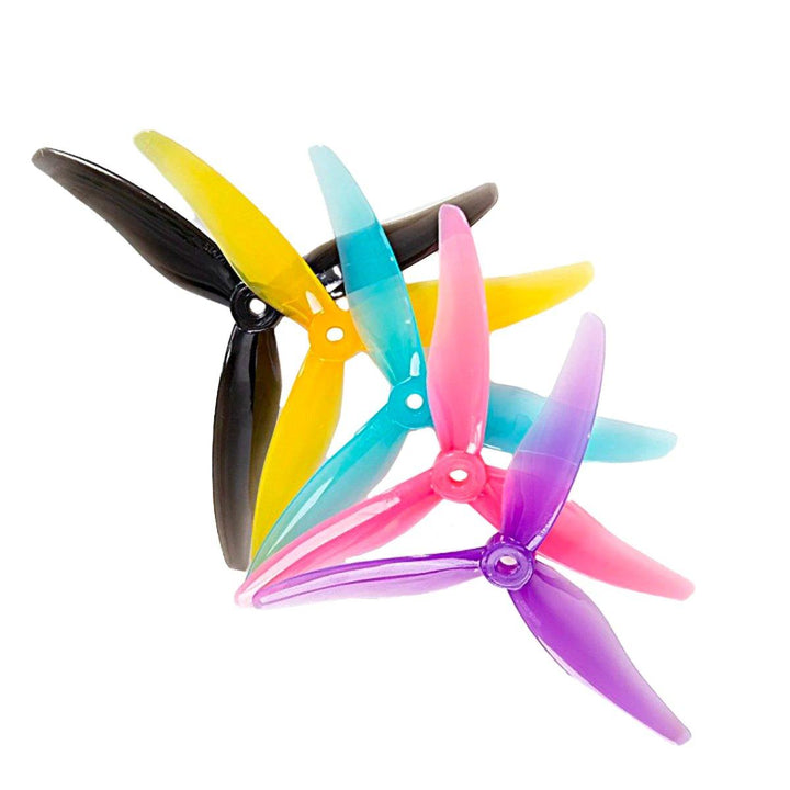 Gemfan Hurricane 51477 5.1” dia. x 3.7” pitch 3-Blade Propeller (2CCW+2CW) - Choose Color at WREKD Co.