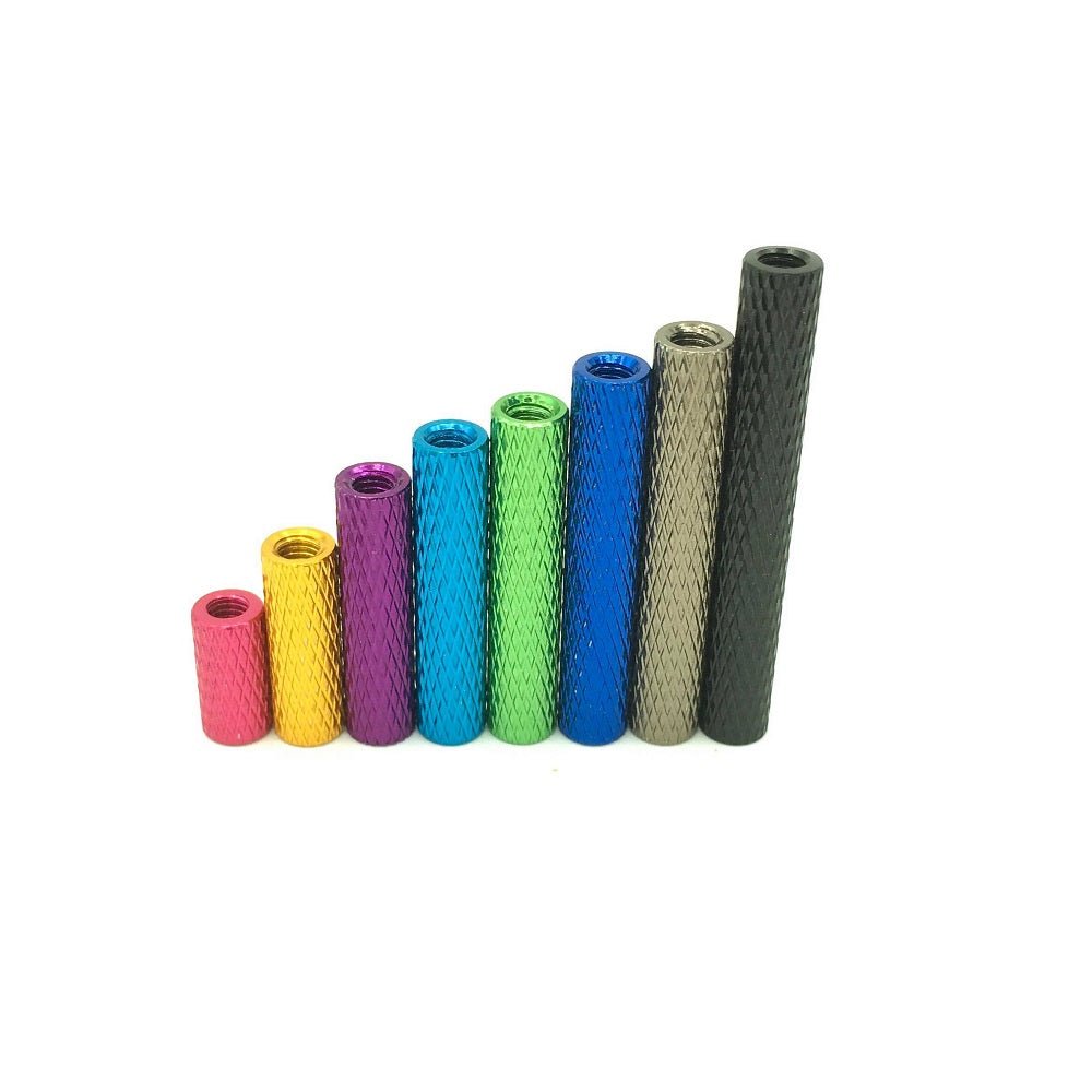 M3 Knurled Aluminum Standoff (5 Pack) - Choose Color