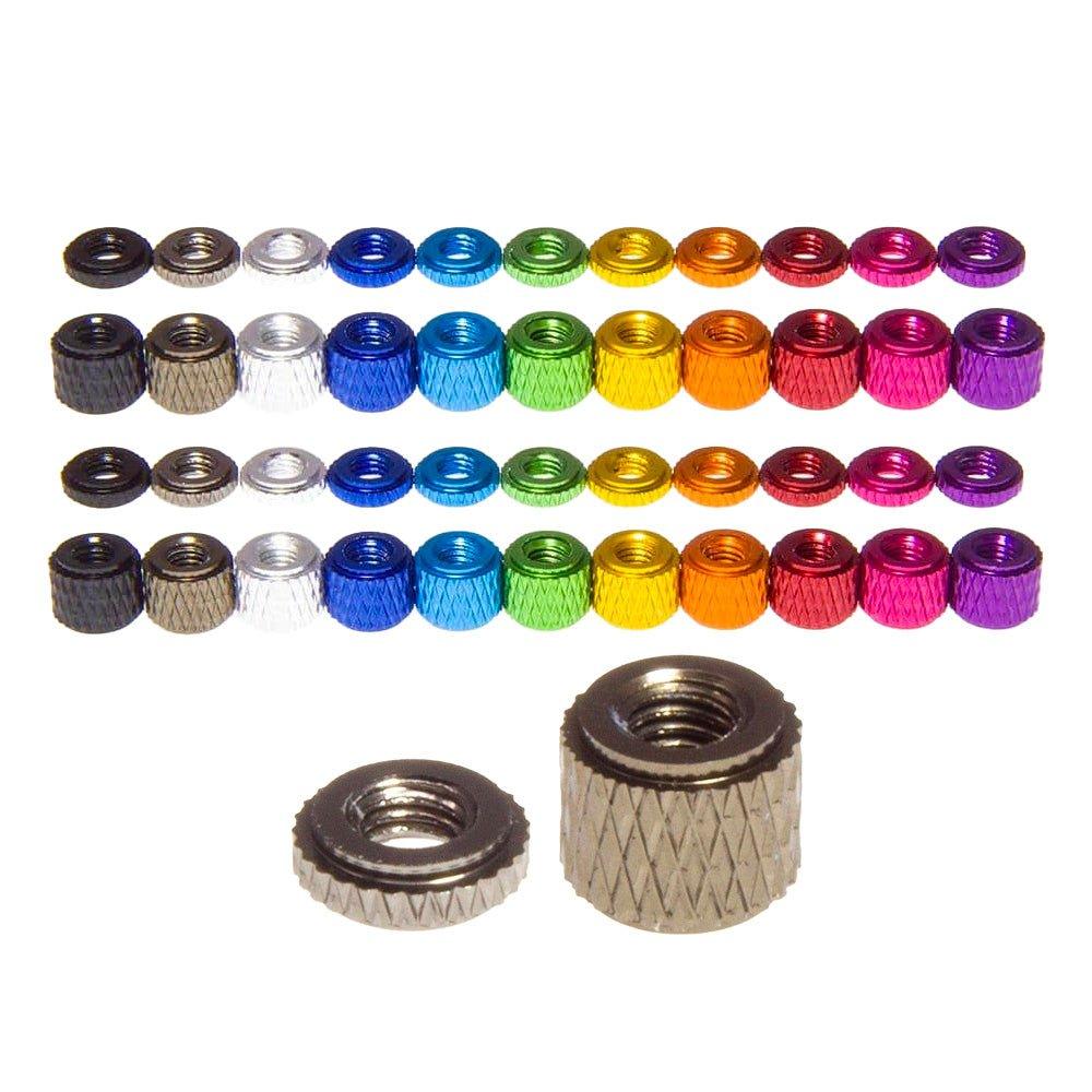 M3 Standoff, Knurled Aluminum, Small Step (5 pcs) Choose Size, Color