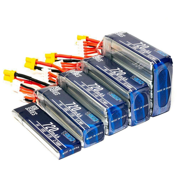 RDQ Series 15.2V 4S 720mAh 100C LiHV Whoop/Micro Battery - XT30 at WREKD Co.
