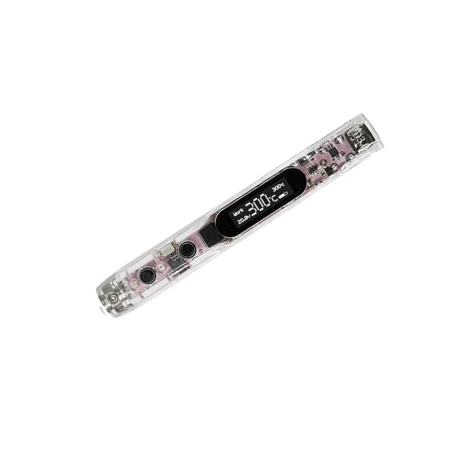 Sequre SI012 Pro Max Soldering Iron Pink PCB w/Transparent Case & LEDs - Choose Your Tip at WREKD Co.