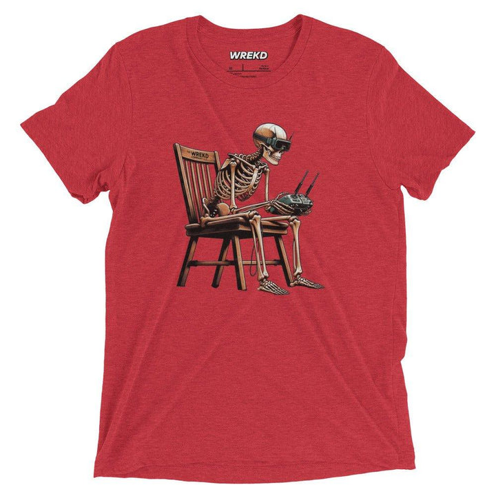 Skeleton FPV Tri-Blend Vintage Fitted Tee at WREKD Co.