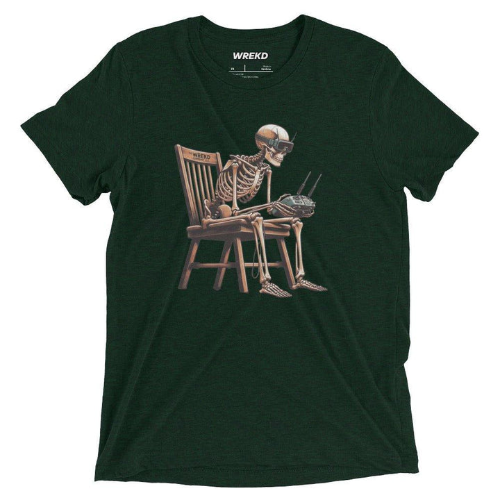 Skeleton FPV Tri-Blend Vintage Fitted Tee at WREKD Co.