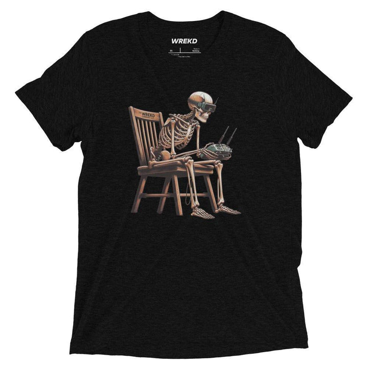 Skeleton FPV Tri-Blend Vintage Fitted Tee at WREKD Co.