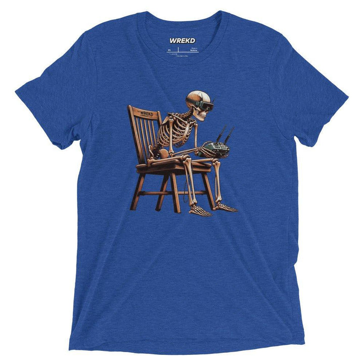 Skeleton FPV Tri-Blend Vintage Fitted Tee at WREKD Co.