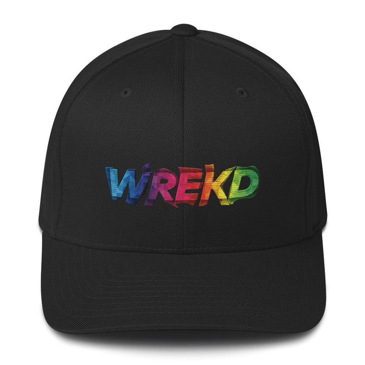 WREKD Colorful Logo Flexfit Structured Cap at WREKD Co.