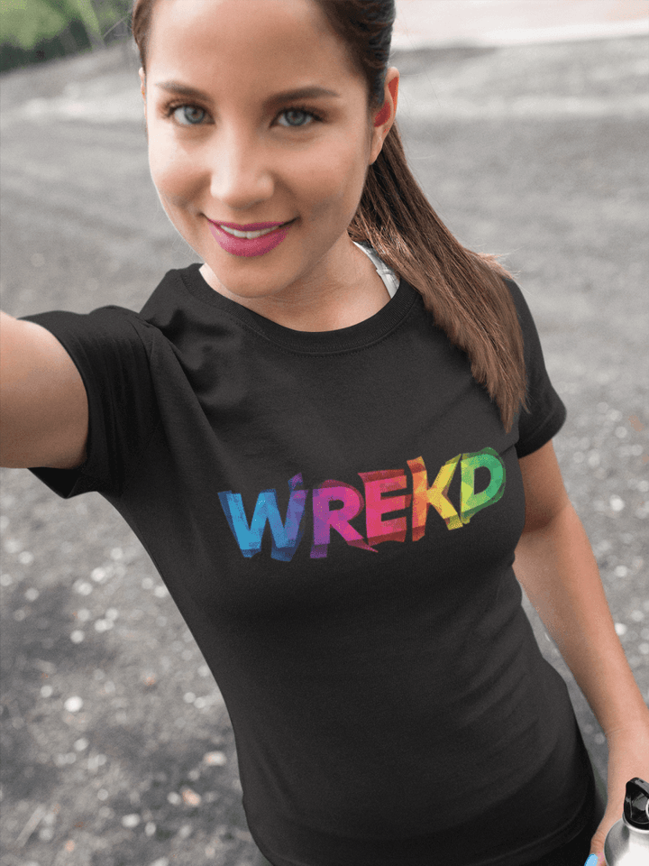 WREKD Colorful Warped Logo Unisex Tee at WREKD Co.