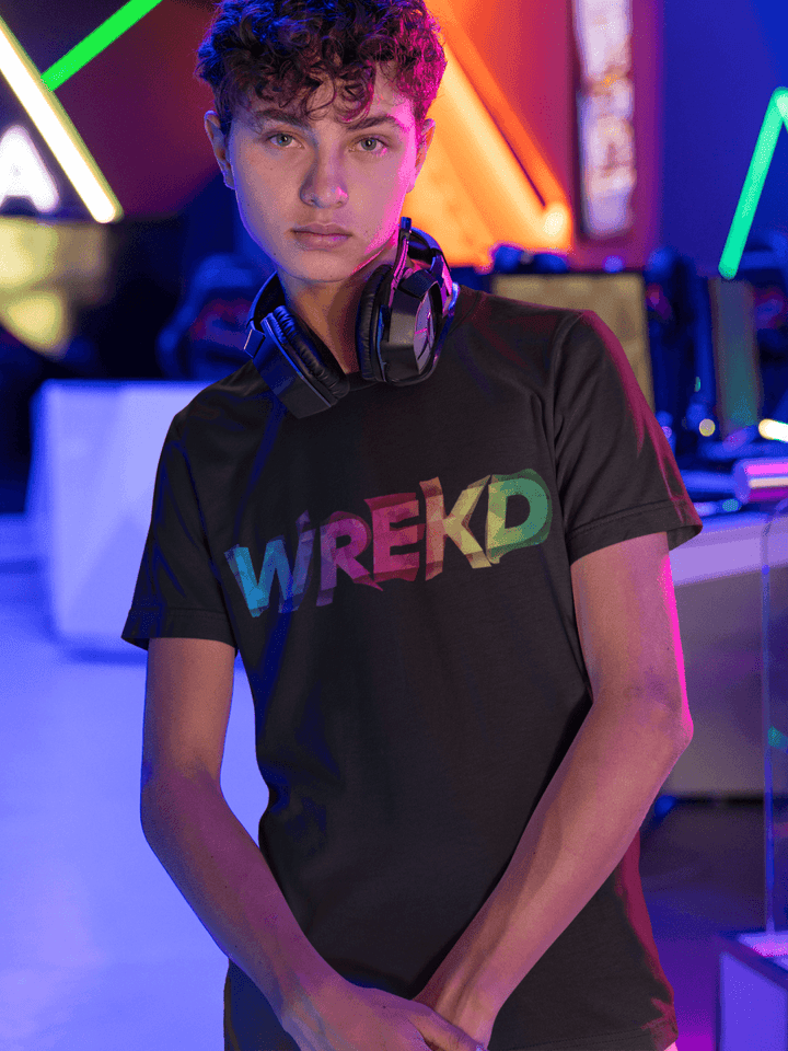 WREKD Colorful Warped Logo Unisex Tee at WREKD Co.