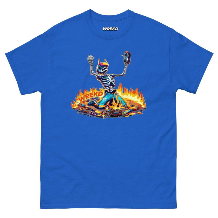 WREKD Skeleton Last Pack, Now Dying Inside Men's Tee - Choose Color at WREKD Co.