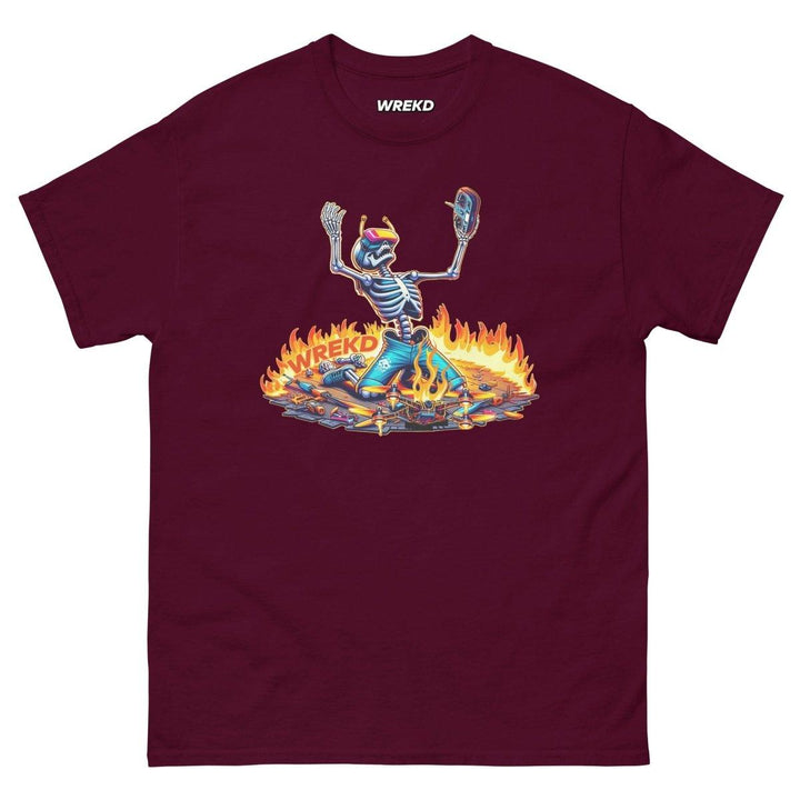 WREKD Skeleton Last Pack, Now Dying Inside Men's Tee - Choose Color at WREKD Co.
