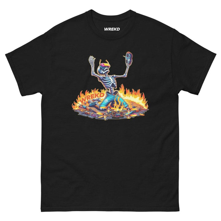 WREKD Skeleton Last Pack, Now Dying Inside Men's Tee - Choose Color at WREKD Co.