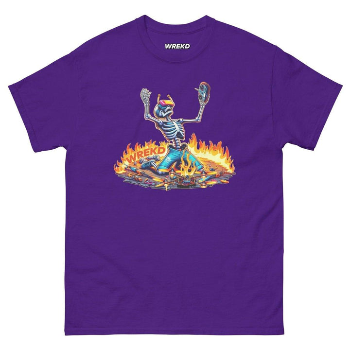 WREKD Skeleton Last Pack, Now Dying Inside Men's Tee - Choose Color at WREKD Co.
