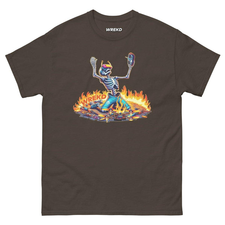 WREKD Skeleton Last Pack, Now Dying Inside Men's Tee - Choose Color at WREKD Co.